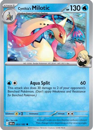 Cynthia's Milotic 053  - Reverse Holofoil - Uncommon