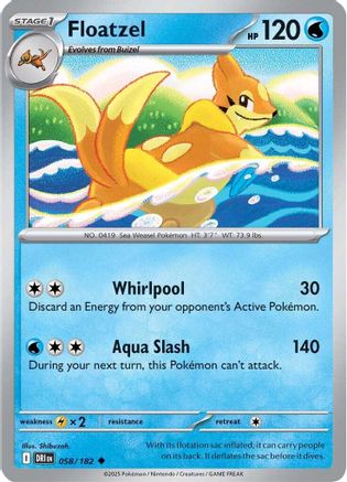 Floatzel 058  - Reverse Holofoil - Uncommon