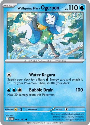 Wellspring Mask Ogerpon 067  - Reverse Holofoil - Uncommon