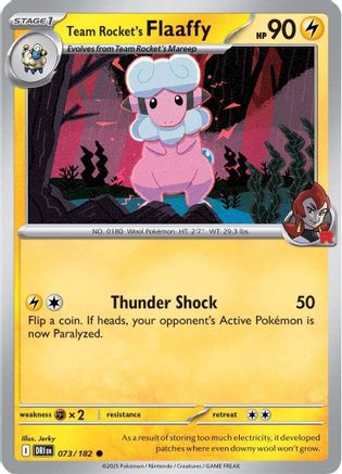 Team Rocket's Flaaffy 073  - Reverse Holofoil - Common