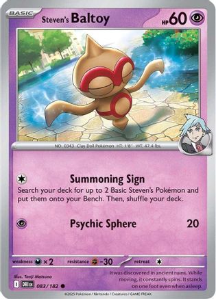 Steven's Baltoy 083  - Reverse Holofoil - Common
