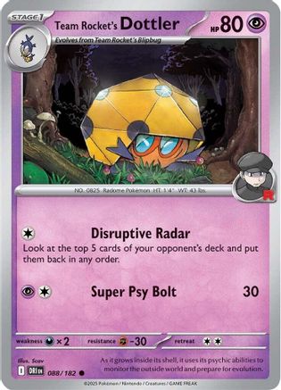 Team Rocket's Dottler 088  - Common