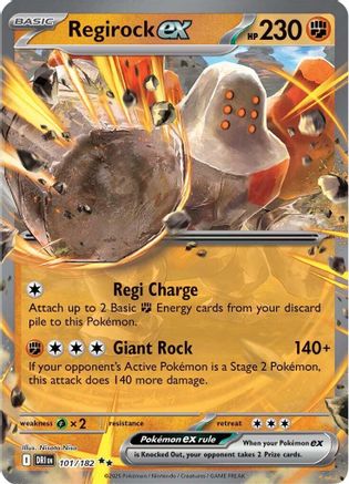 Regirock ex 101/182  - Holofoil - Double Rare