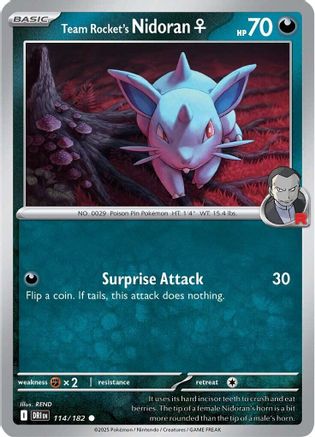 Team Rocket's Nidoran F 114  - Common