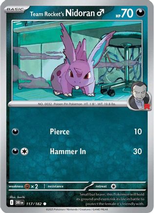 Team Rocket's Nidoran M 117  - Common