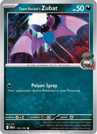 Team Rocket's Zubat 120  - Reverse Holofoil - Common