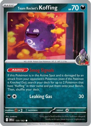 Team Rocket's Koffing 125  - Common