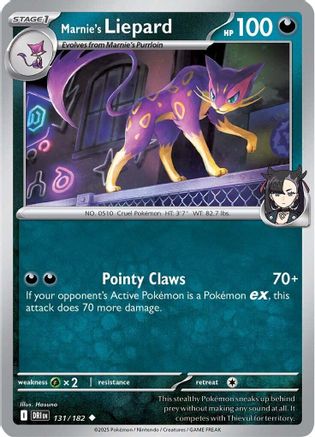 Marnie's Liepard 131  - Reverse Holofoil - Uncommon