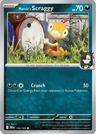 Marnie's Scraggy 132  - Reverse Holofoil - Common