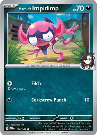 Marnie's Impidimp 134  - Reverse Holofoil - Common