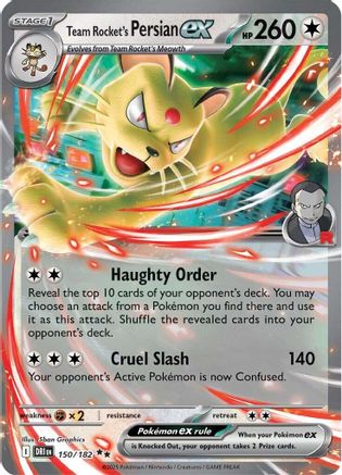 Team Rocket's Persian ex 150/182  - Holofoil - Double Rare