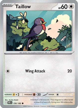 Taillow 156  - Reverse Holofoil - Common
