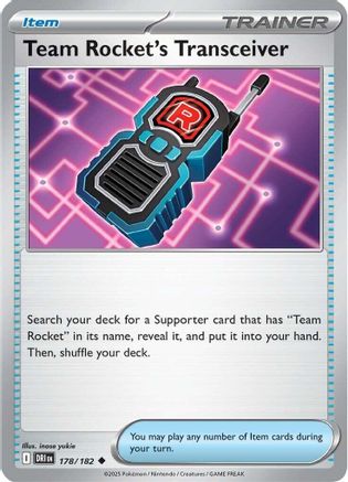 Team Rocket's Transceiver 178  - Reverse Holofoil - Uncommon