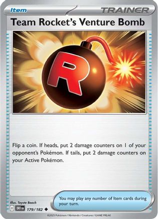 Team Rocket's Venture Bomb 179  - Reverse Holofoil - Uncommon