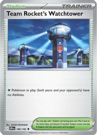 Team Rocket's Watchtower 180  - Reverse Holofoil - Uncommon