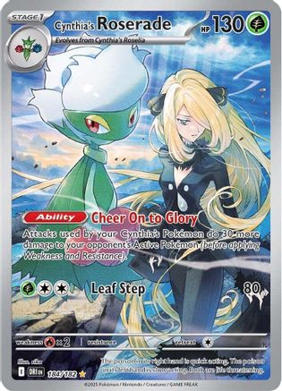 Cynthia's Roserade 184/182  - Holofoil - Illustration Rare