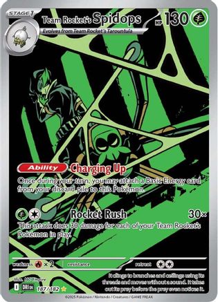 Team Rocket's Spidops 187/182  - Holofoil - Illustration Rare