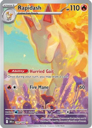 Rapidash 189/182  - Holofoil - Illustration Rare