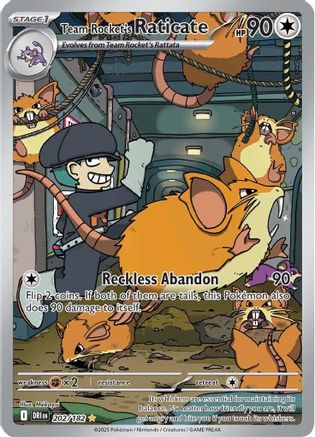 Team Rocket's Raticate 202/182  - Holofoil - Illustration Rare