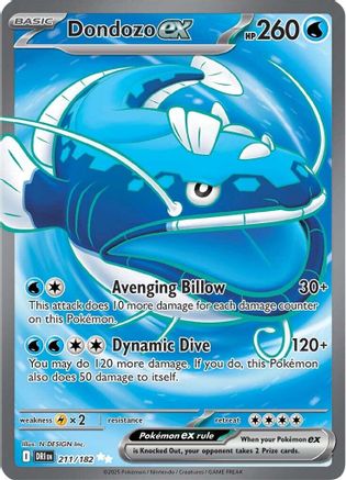 Dondozo ex 211/182  - Holofoil - Ultra Rare