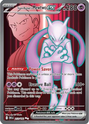 Team Rocket's Mewtwo ex 213/182  - Holofoil - Ultra Rare
