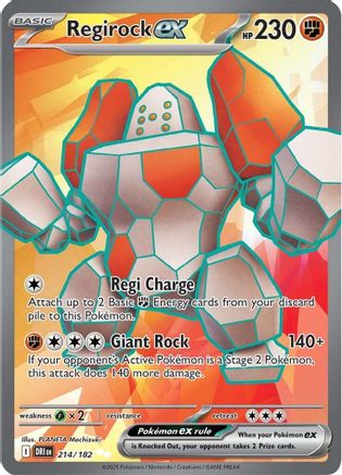 Regirock ex 214/182  - Holofoil - Ultra Rare