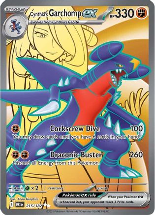 Cynthia's Garchomp ex 215/182  - Holofoil - Ultra Rare