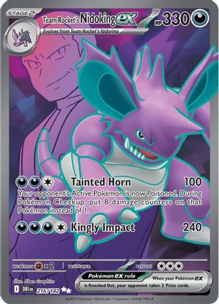 Team Rocket's Nidoking ex 216/182  - Holofoil - Ultra Rare
