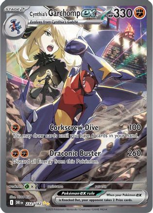 Cynthia's Garchomp ex 232/182  - Holofoil - Special Illustration Rare