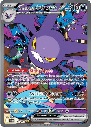 Team Rocket's Crobat ex 234/182  - Holofoil - Special Illustration Rare