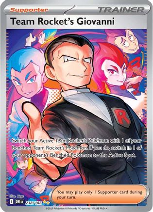 Team Rocket's Giovanni 238/182  - Holofoil - Special Illustration Rare
