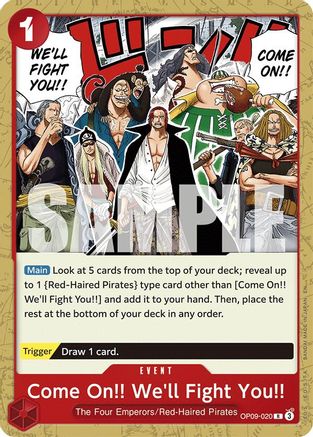 Come On!! We'll Fight You!! (Reprint) (OP09-020) - Rare