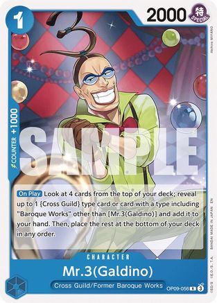 Mr.3(Galdino) (Reprint) (OP09-056) - Rare
