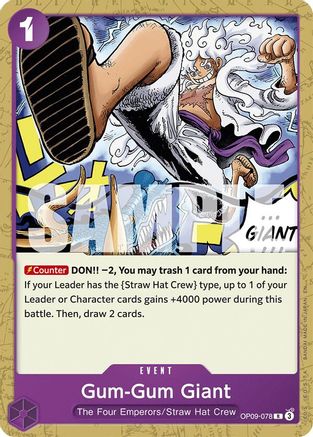 Gum-Gum Giant (Reprint) (OP09-078) - Rare
