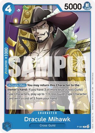 Dracule Mihawk (OP11 Release Event) (P-081) - Promo