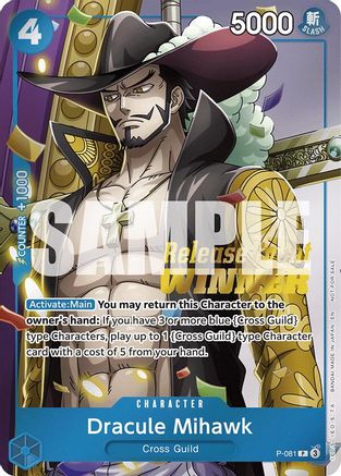Dracule Mihawk (OP11 Release Event Winner) (P-081) - Promo