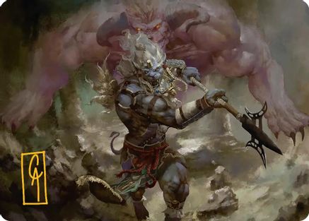 Kimahri, Valiant Guardian Art Card (Gold-Stamped Signature) (AAFIN-029) - Art Series: FINAL FANTASY