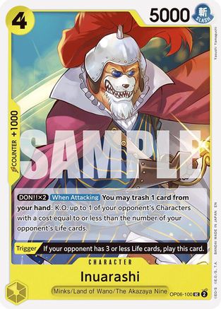 Inuarashi (Reprint) (OP06-100) - Uncommon