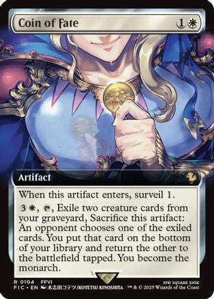 Coin of Fate (Extended Art) (FIC-104) - Commander: FINAL FANTASY