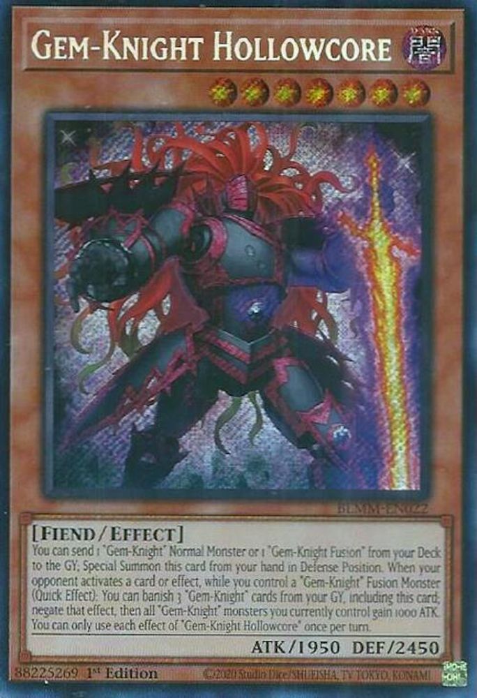 Gem-Knight Hollowcore (BLMM-EN022) - Secret Rare