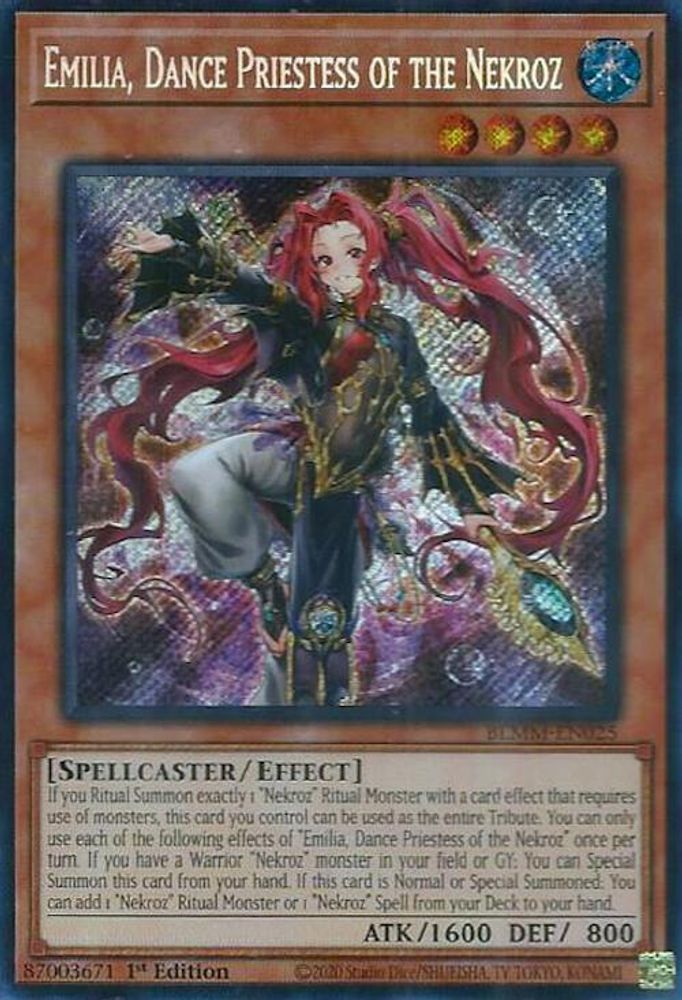 Emilia, Dance Priestess of the Nekroz (BLMM-EN025) - Secret Rare