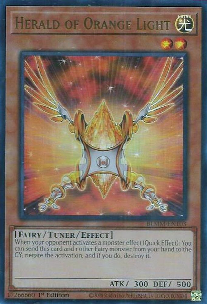 Herald of Orange Light (BLMM-EN103) - Ultra Rare