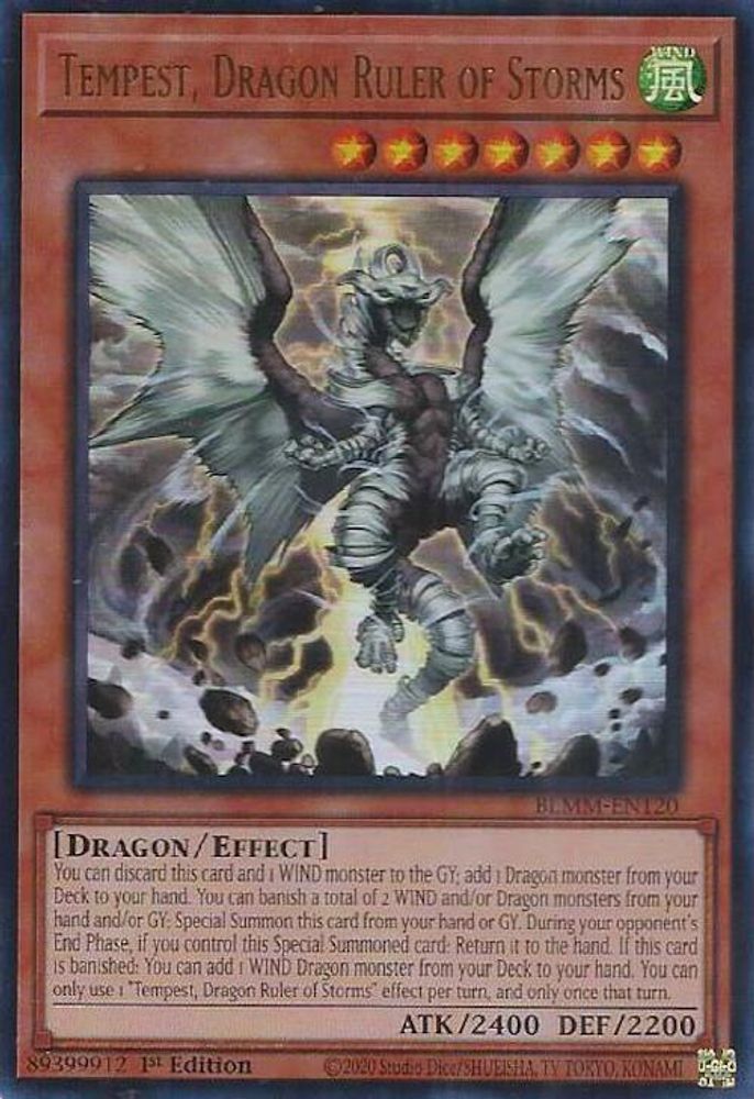 Tempest, Dragon Ruler of Storms (BLMM-EN120) - Ultra Rare