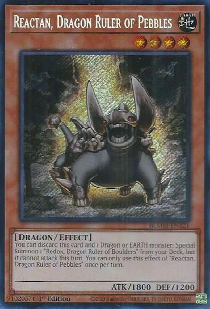 Reactan, Dragon Ruler of Pebbles (BLMM-EN121) - Secret Rare