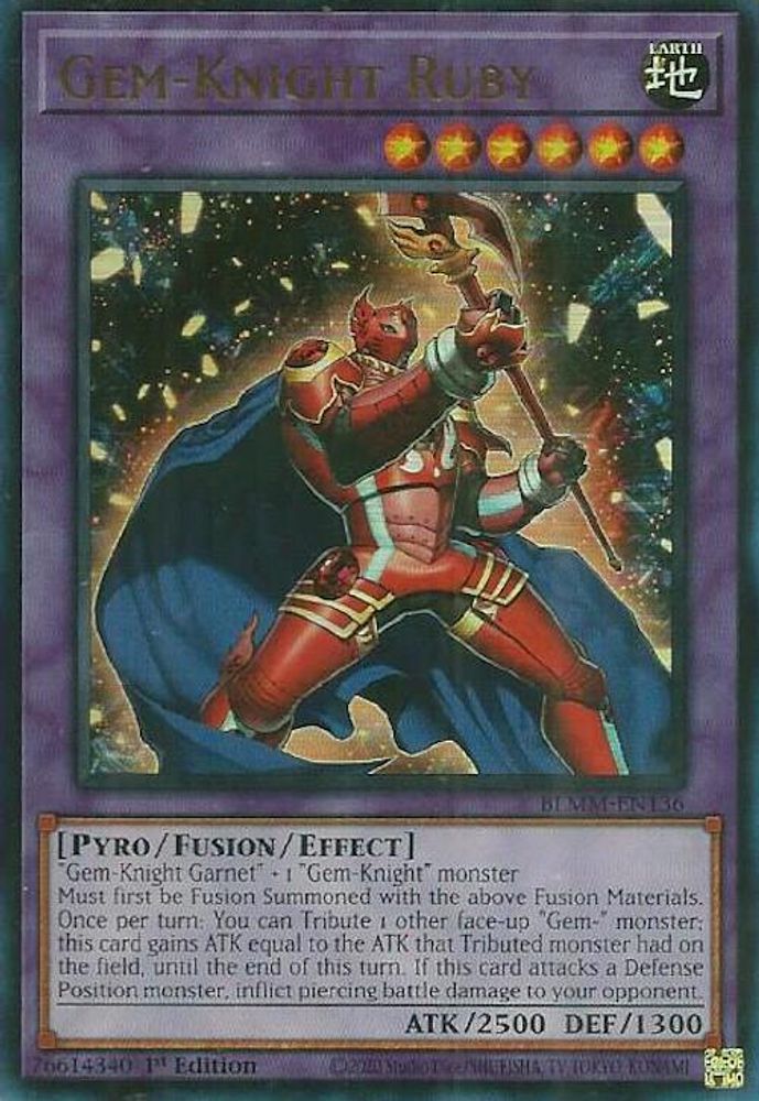Gem-Knight Ruby (BLMM-EN136) - Ultra Rare