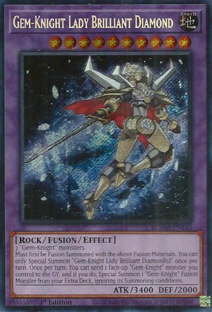 Gem-Knight Lady Brilliant Diamond (BLMM-EN145) - Secret Rare