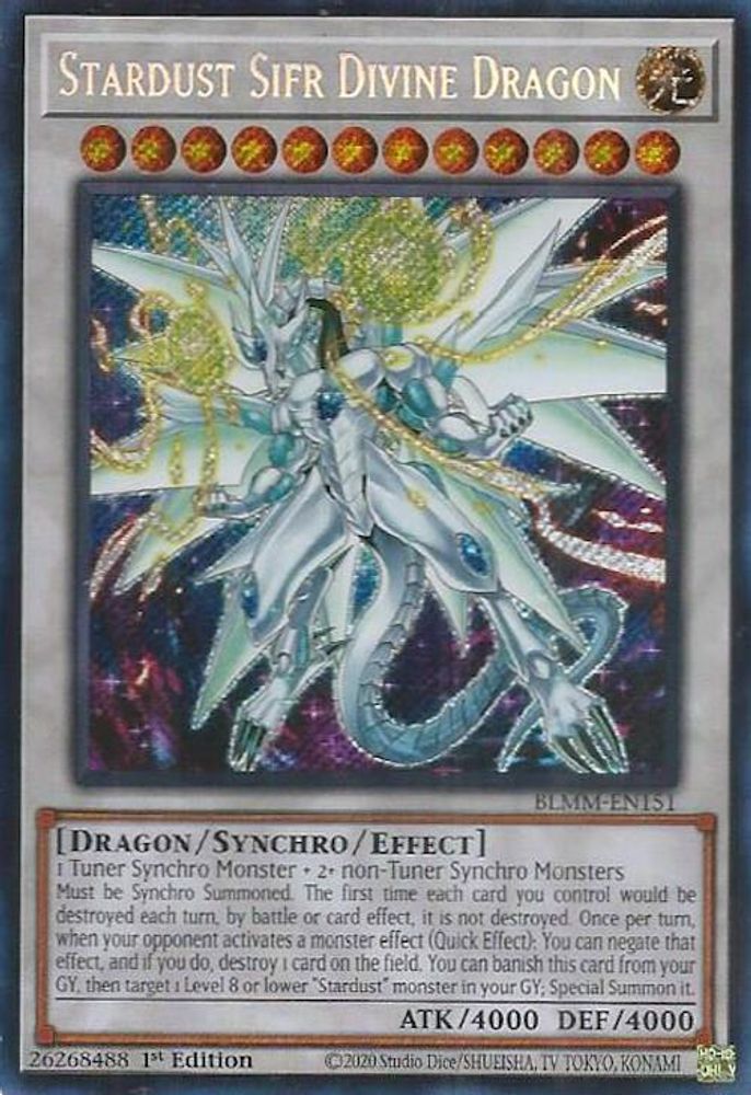 Stardust Sifr Divine Dragon (BLMM-EN151) - Secret Rare
