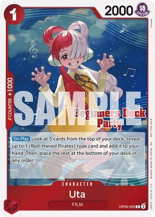 Uta (Beginners Deck Party [ST-23] - [ST-28] Participation Pack) (OP09-002) - Rare