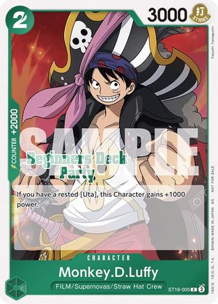 Monkey.D.Luffy (Beginners Deck Party [ST-23] - [ST-28] Participation Pack) (ST16-005) - Common