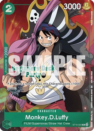 Monkey.D.Luffy (Beginners Deck Party [ST-23] - [ST-28] Winner Pack) (ST16-005) - Common